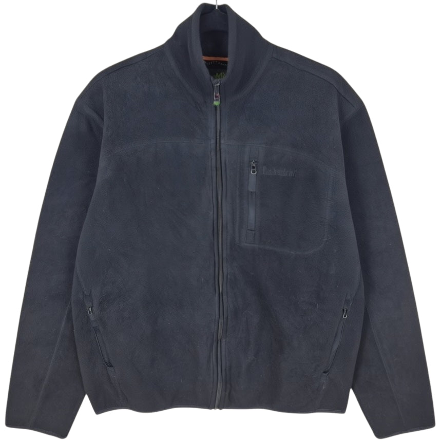 Timberland Black Fleece Zip Jumper Size M