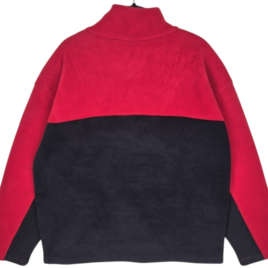 Vintage NASCAR Dale Earnhardt Jr Black & Red Fleece Zip Jumper Size L