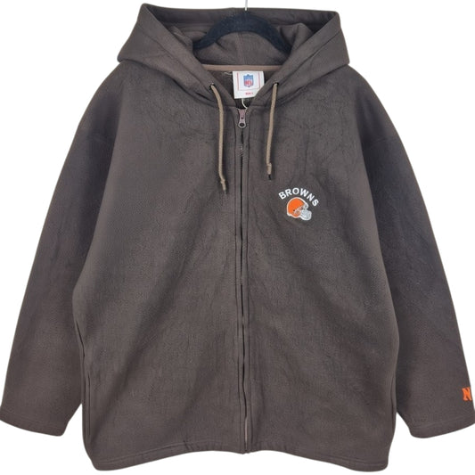 NFL Cleveland Browns Embroidered Zip Hoodie Size L