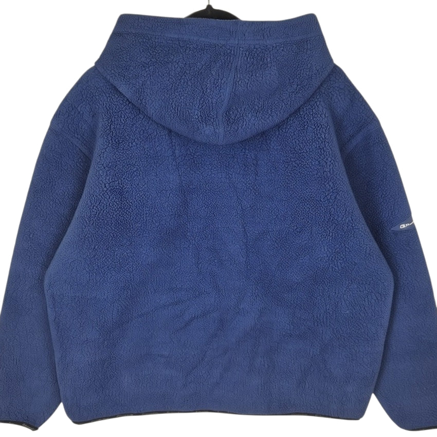 Champion Dark Blue Embroidered Fleece Hoodie Size L