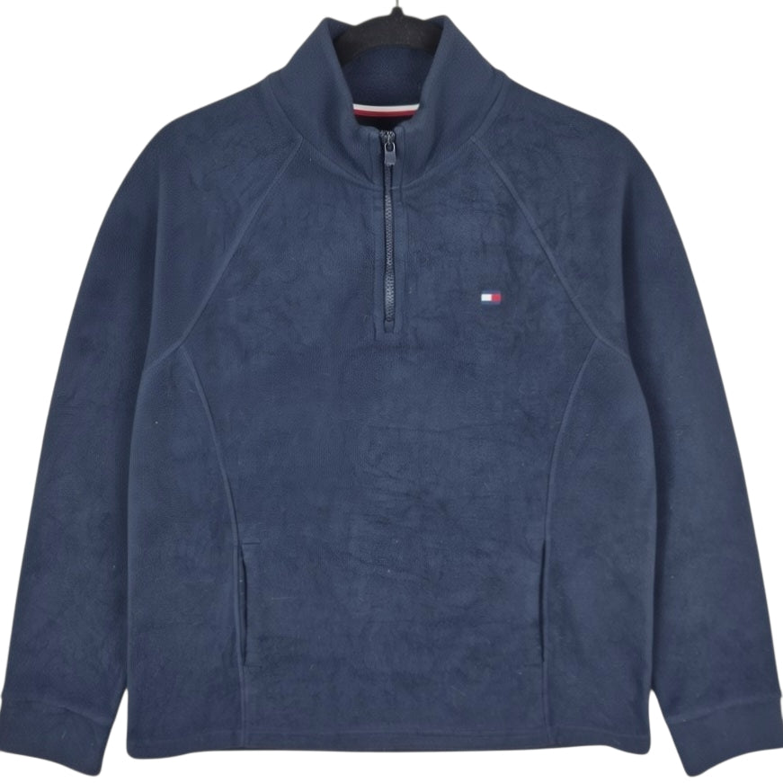 Tommy Hilfiger Dark Blue Quarter Zip Fleece Jumper Size M