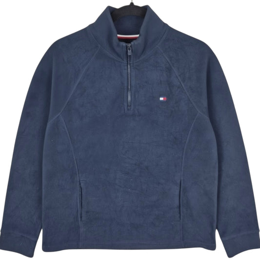 Tommy Hilfiger Dark Blue Quarter Zip Fleece Jumper Size M