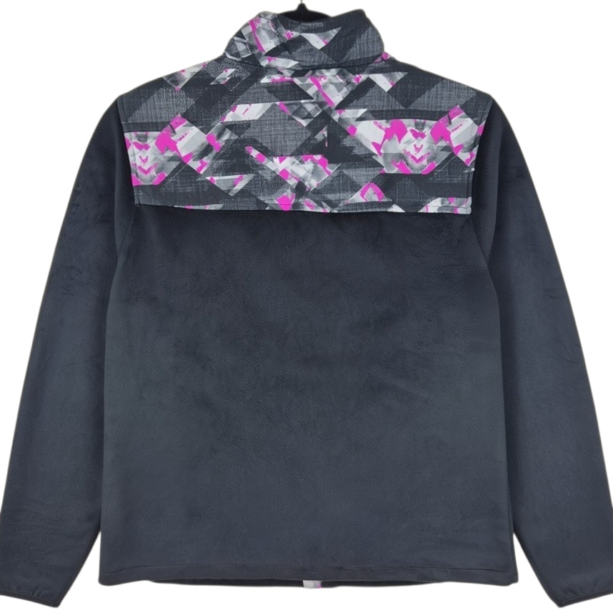 FILA Sport Womens Black Mink Fleece Zip Jumper Size S
