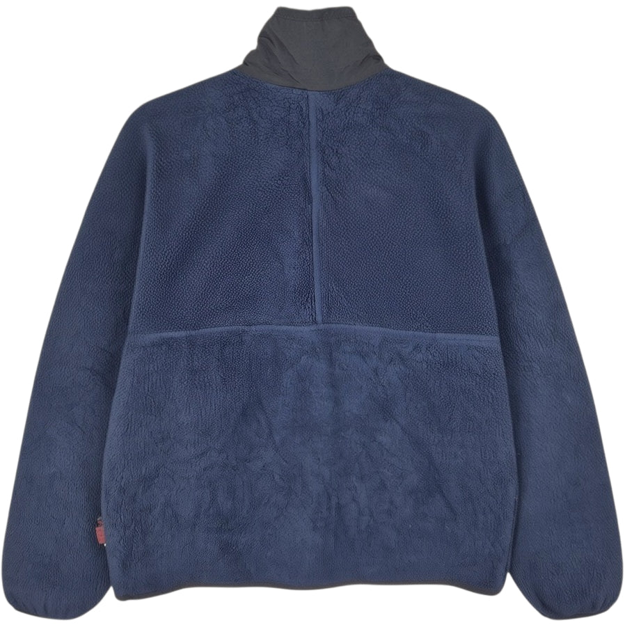 Vintage Woolrich 90's Dark Blue Fleece Zip Jumper Size M