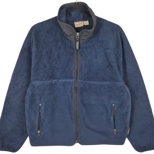 Vintage Woolrich 90's Dark Blue Fleece Zip Jumper Size M