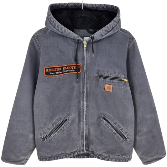 Carhartt Grey Keener Electric Heavy Insulated Denim Jacket Size S