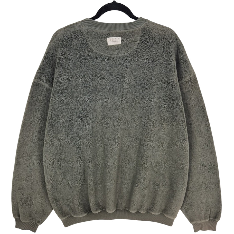 Vintage Tides Wharf Bodega Bay 90's Olive Green Fleece Jumper Size XL