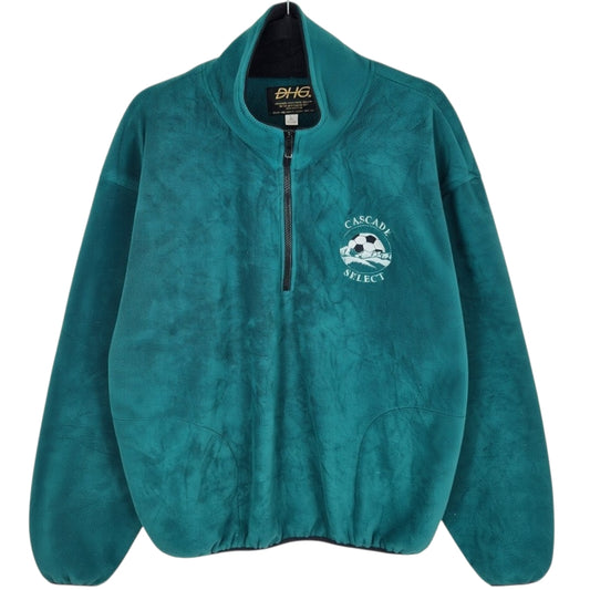 Vintage Cascade Select Soccer Green USA Made Fleece Jumper Size L