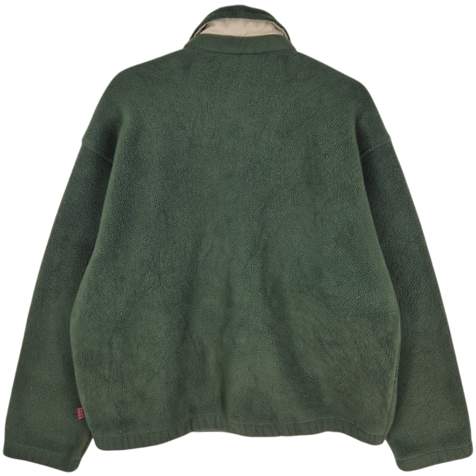 Vintage Woolrich 90's Green USA Made Fleece Zip Jacket Size L