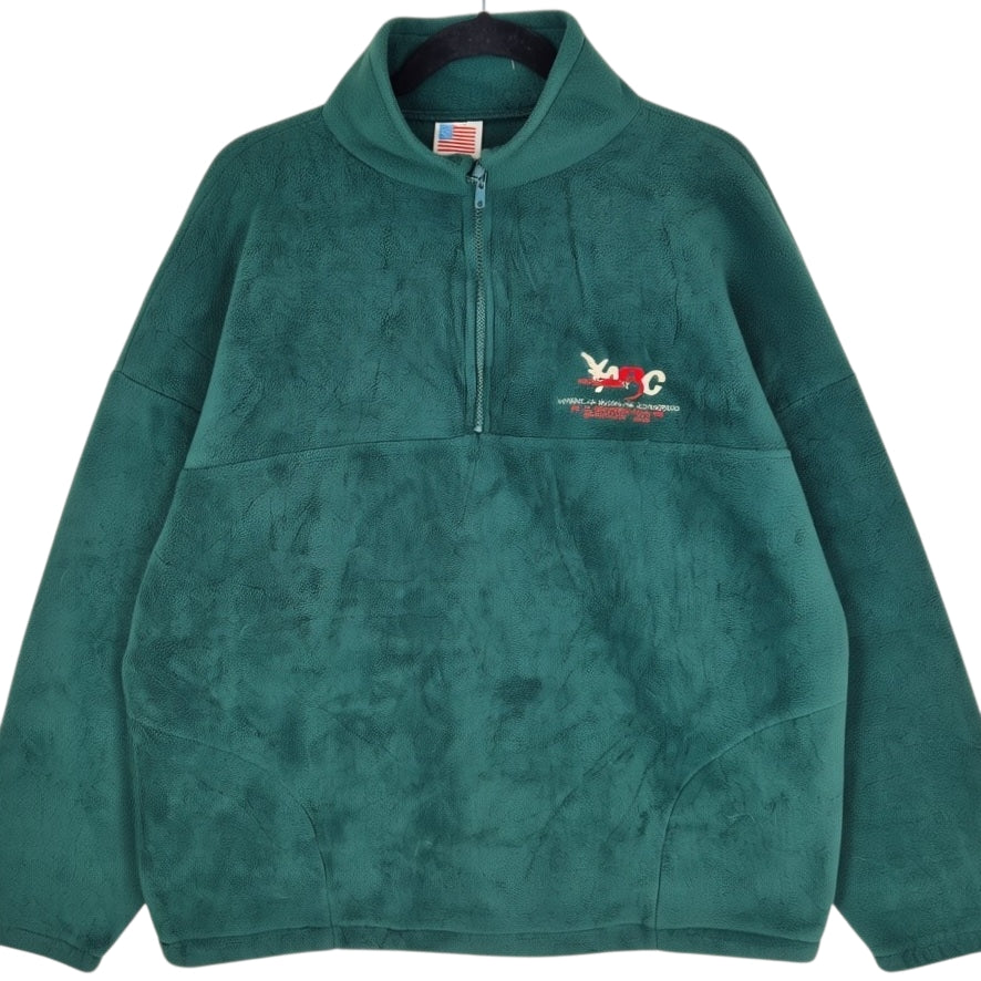 Vintage 1999 American Bowling Congress Green Fleece Jumper Size XL