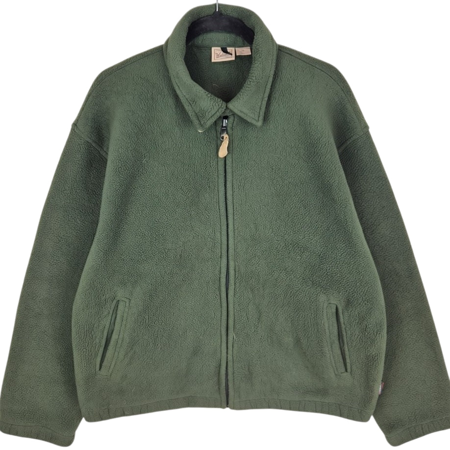 Vintage Woolrich 90's Green USA Made Fleece Zip Jacket Size L