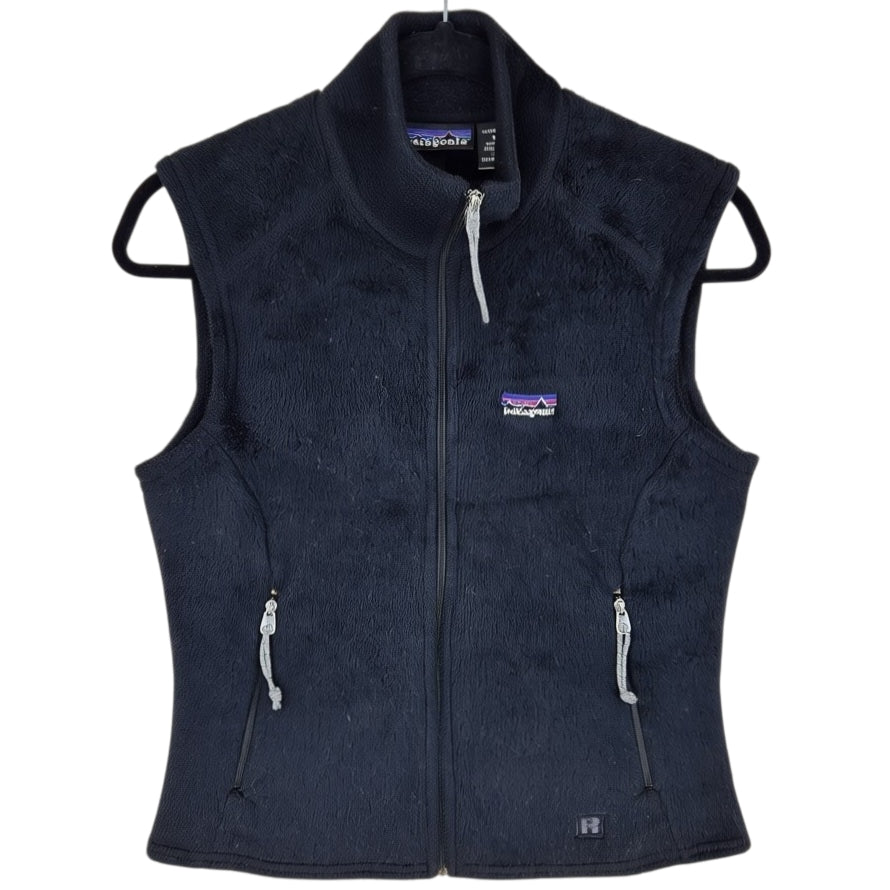 Vintage Patagonia 90's Womens Black USA Made Mink Fleece Vest Size M