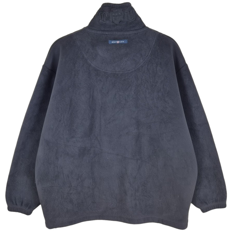 Vintage GANT USA Black Quarter Zip Fleece Jumper Size L