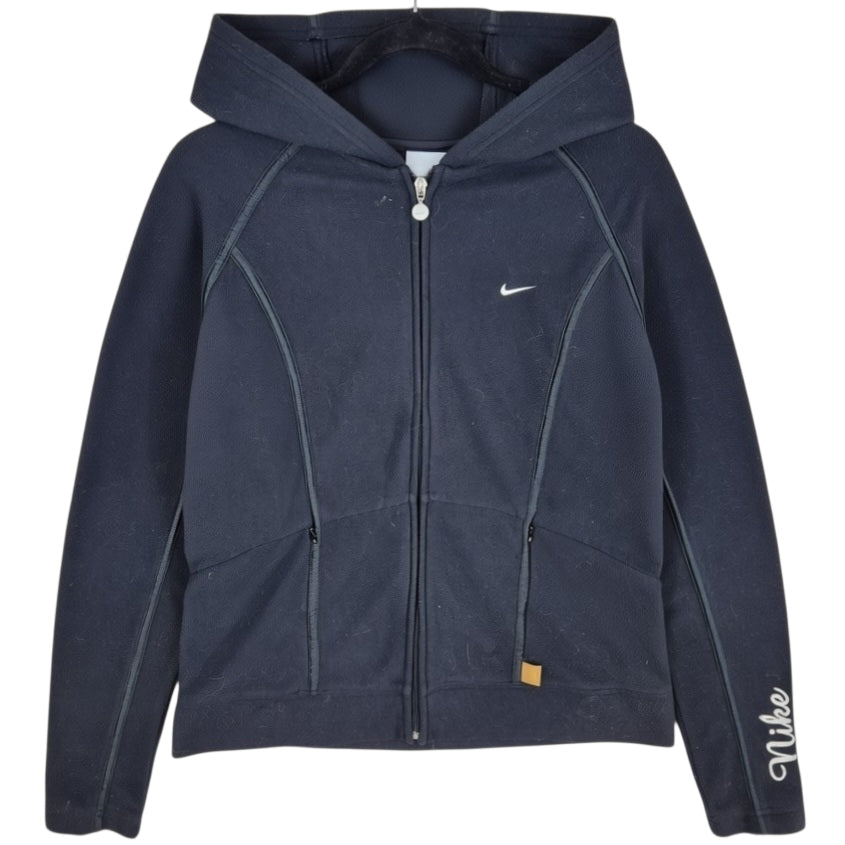 Vintage Nike 2000's Womens Black Fleece Zip Hoodie Size L