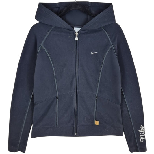 Vintage Nike 2000's Womens Black Fleece Zip Hoodie Size L