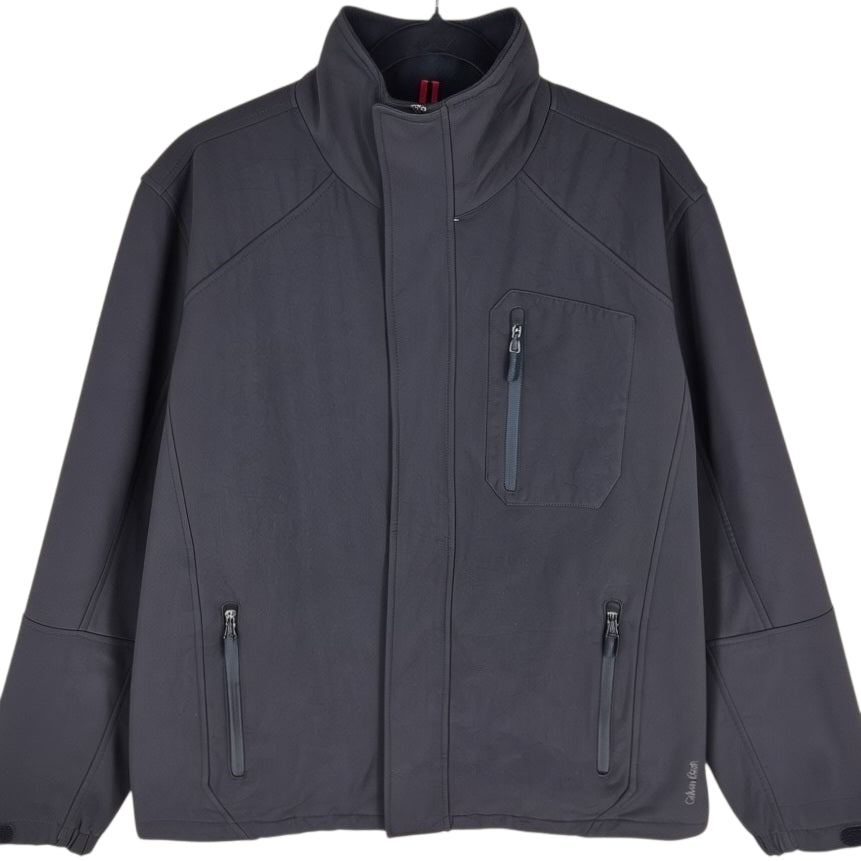 Calvin Klein Black Water Resistant Stretch Windbreaker Jacket Size M