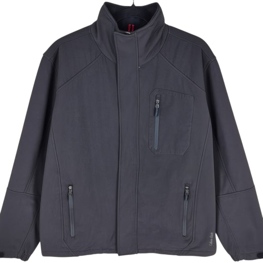 Calvin Klein Black Water Resistant Stretch Windbreaker Jacket Size M