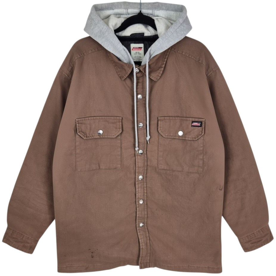 Dickies Brown Padded Button Jacket Size M