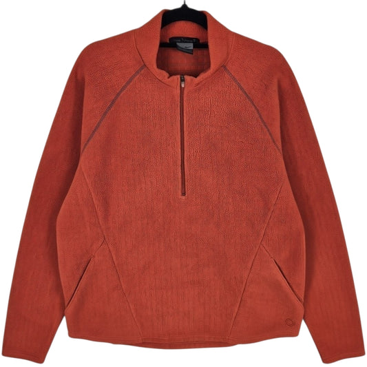 Vintage Nike Sphere 2000's Orange Half Zip Fleece Jumper Size M