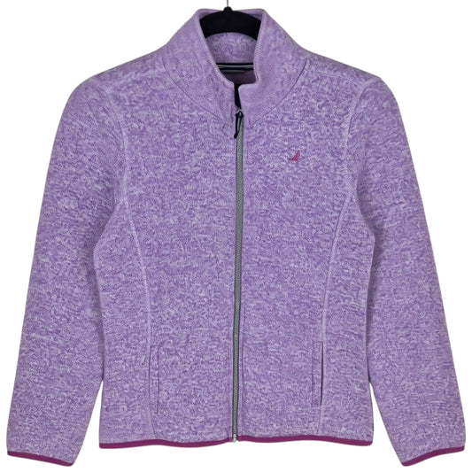 Nautica Womens Purple Fleece Zip Jumper Size S