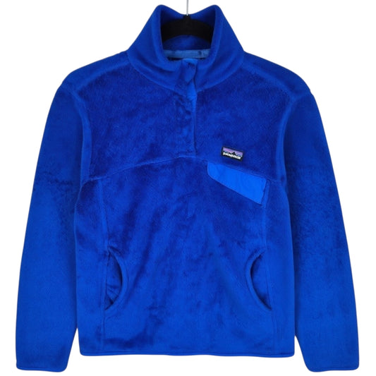 Patagonia Womens Blue Quarter Button Fleece Jumper Size S