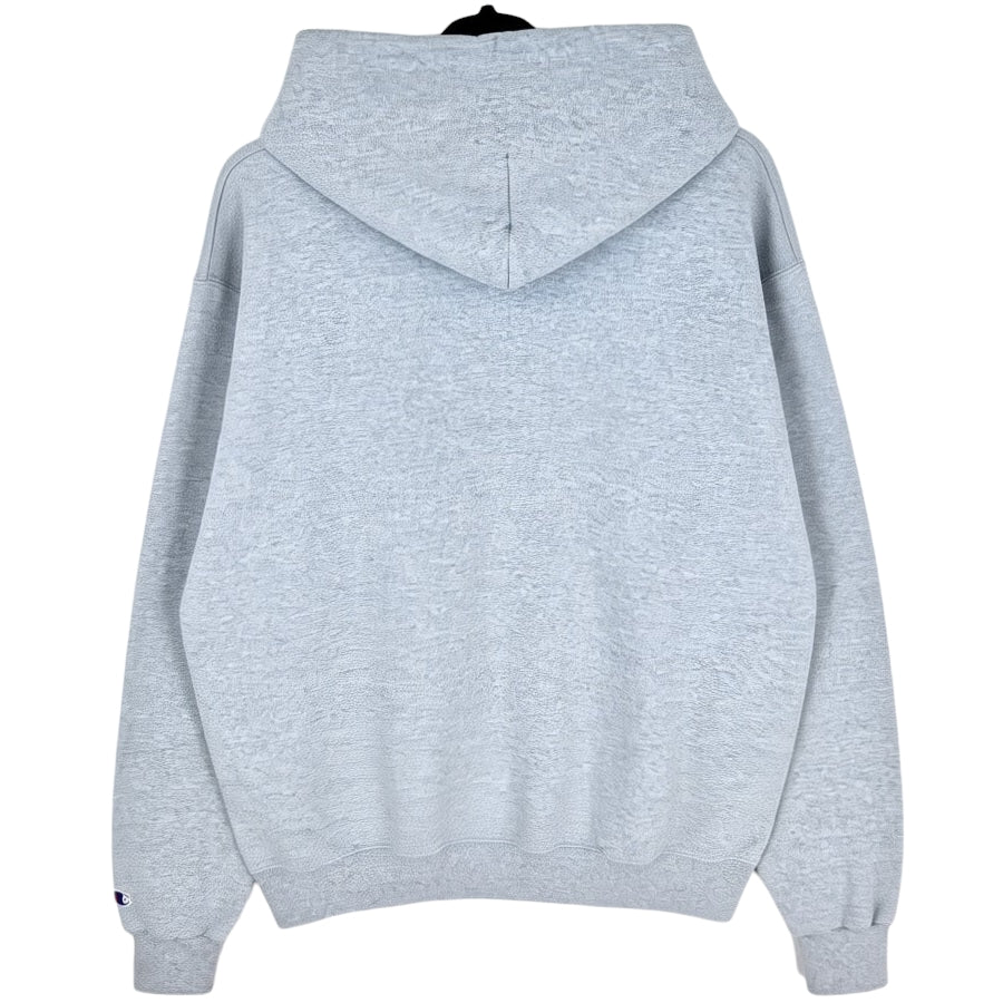 Champion UW Stevens Point Light Grey Embroidered Hoodie Size L