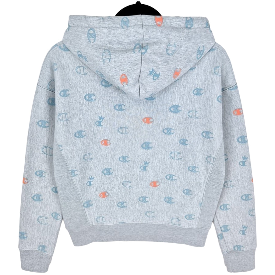Champion Reverse Weave Womens Light Grey Heavy Hoodie Size M
