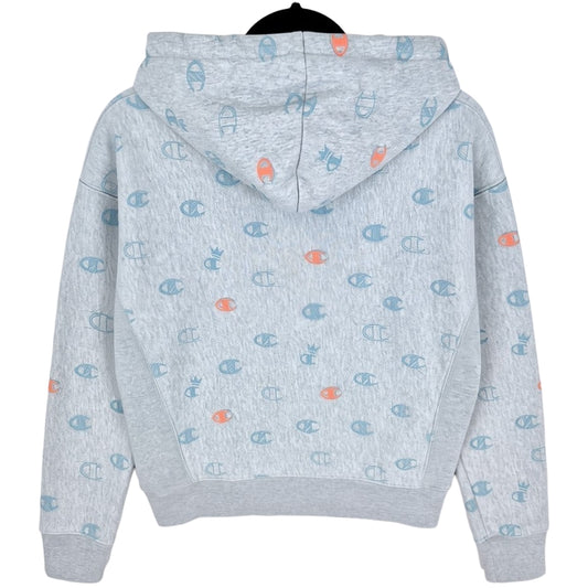 Champion Reverse Weave Womens Light Grey Heavy Hoodie Size M