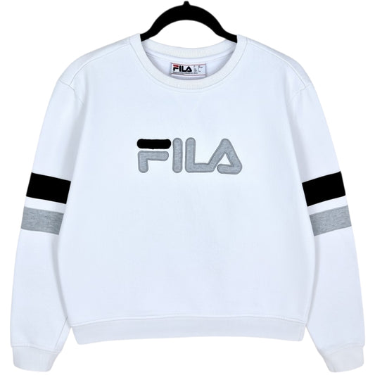 FILA White Embroidered Crewneck Sweater Size L