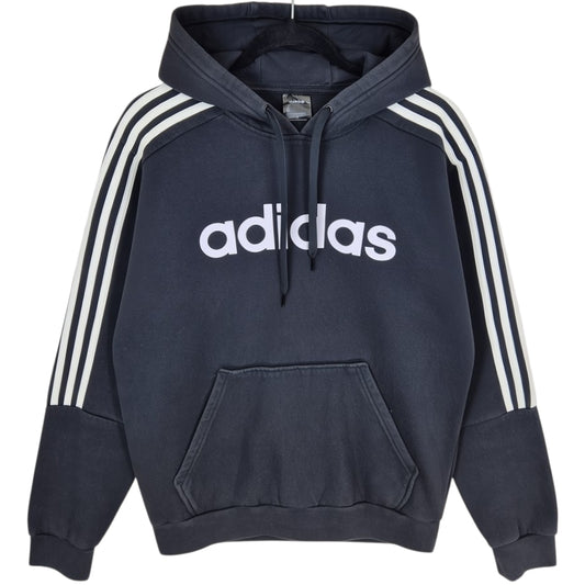 Adidas Black Chest Script Hoodie Size M