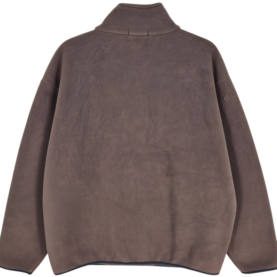 Nautica Brown Quarter Zip Fleece Jumper Size XL