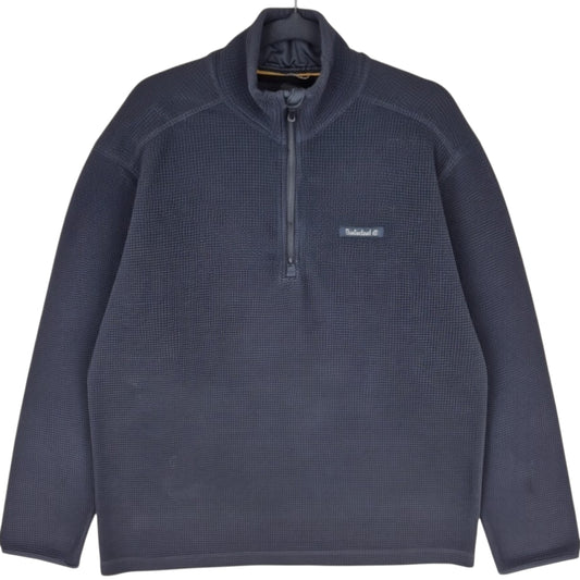 Timberland Black Quarter Zip Fleece Jumper Size L