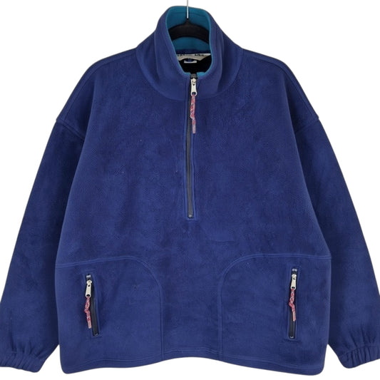 Vintage EMS Performance 90's Womens Dark Blue Fleece Jumper Size XL