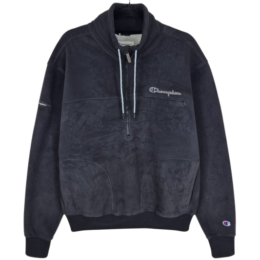 Champion Black Half Zip Fleece Jumper Size S