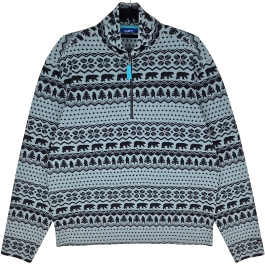 Chubbies Grey Quarter Zip Fleece Jumper Size M