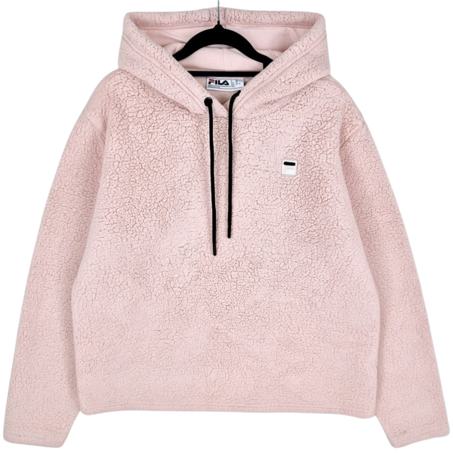 FILA Womens Light Pink Fleece Hoodie Size XL