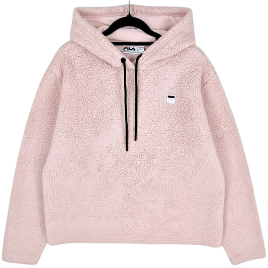 FILA Womens Light Pink Fleece Hoodie Size XL
