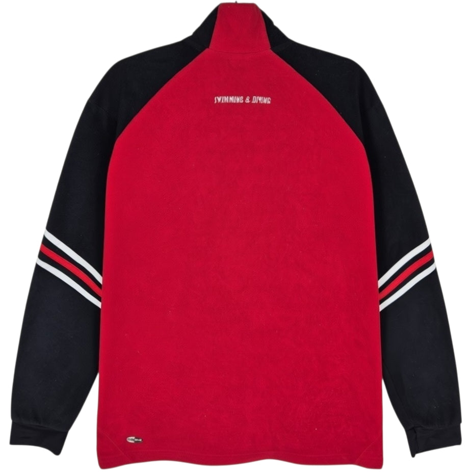 Vintage Adidas 2000's Louisville Cardinals Red & Black Fleece Zip Jumper Size S