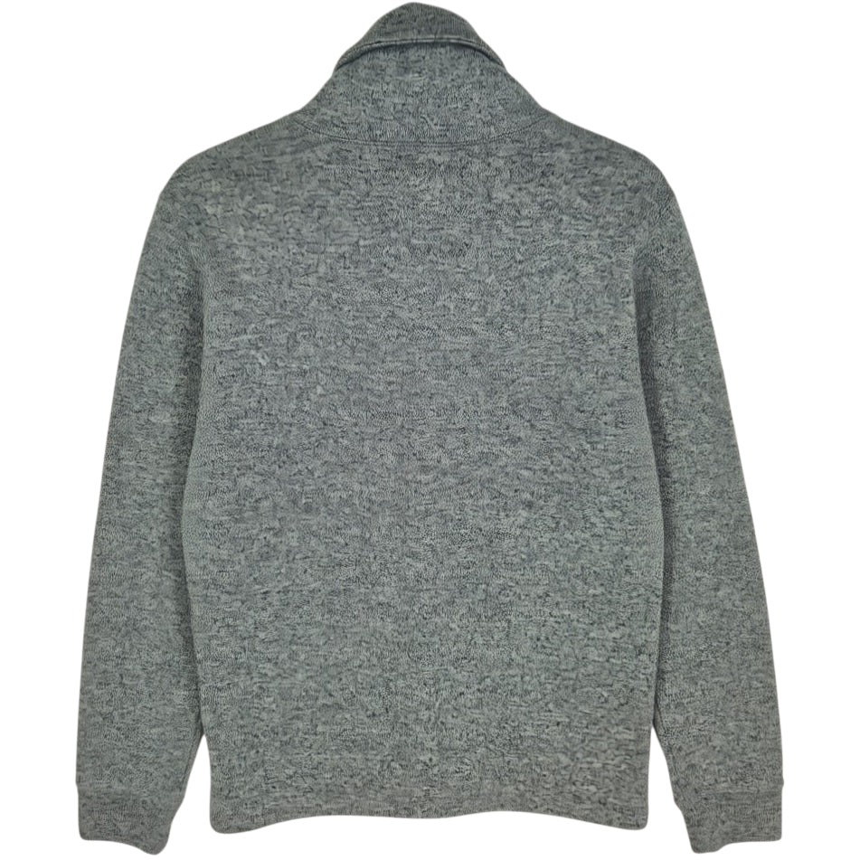 Levis Grey Fleece Button Jumper Size M
