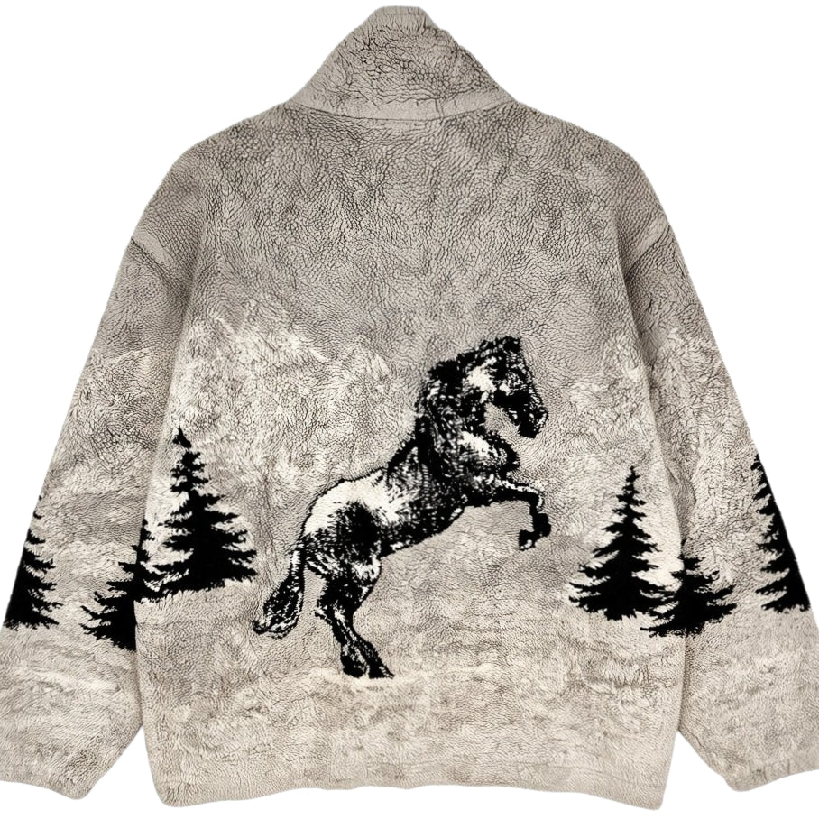 National Wildlife Federation Brown USA Made Fleece Zip Jumper Size M