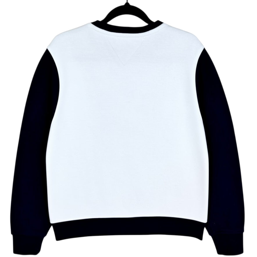 Tommy Hilfiger White & Dark Blue Crewneck Sweater Size S