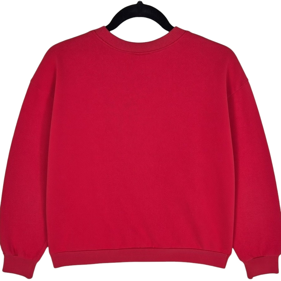 Disney Mickey Mouse Womens Red Crewneck Sweater Size M
