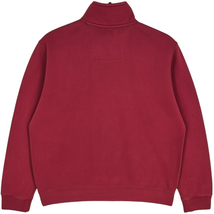 Nautica Burgundy & Dark Blue Quarter Zip Sweater Size M