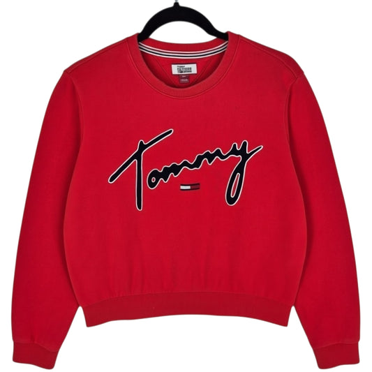Tommy Hilfiger Womens Red Crewneck Sweater Size S