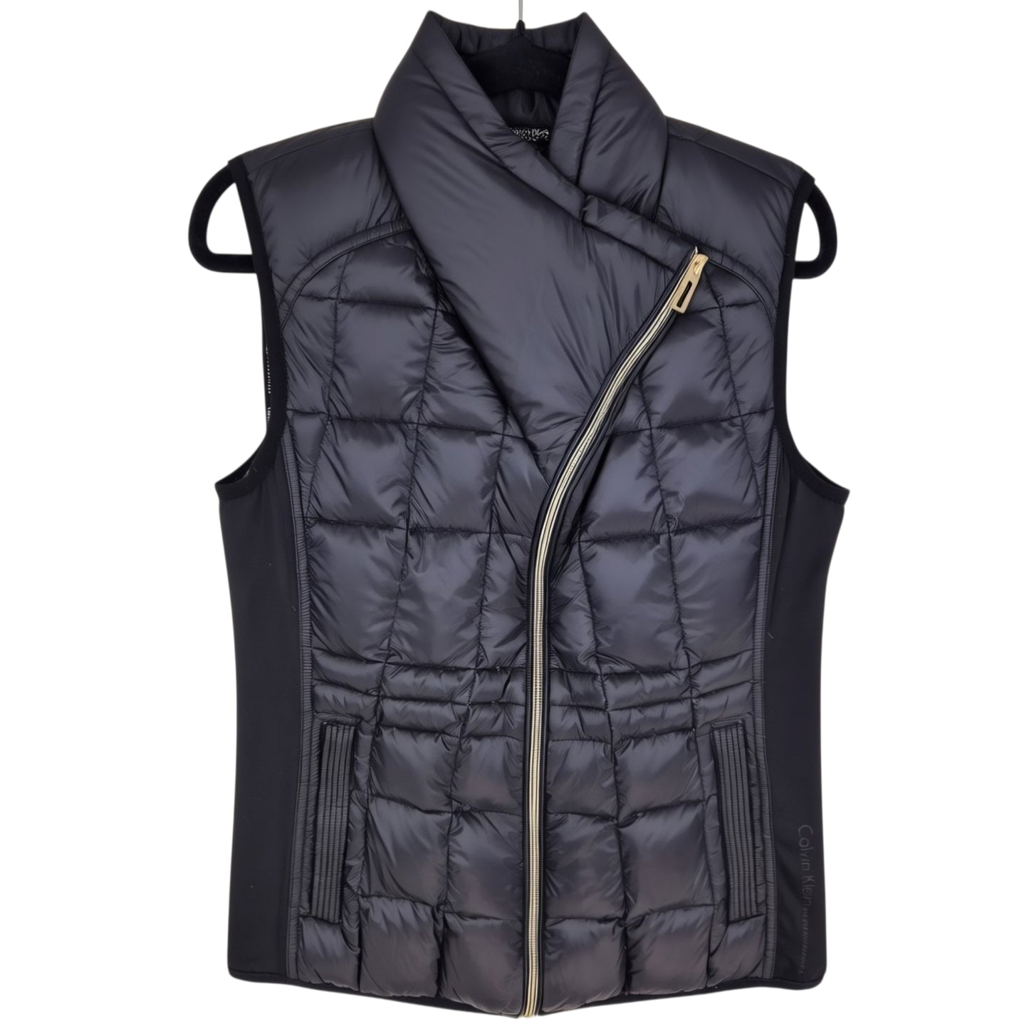 Calvin Klein Performance Womens Black Padded Down Vest Size M