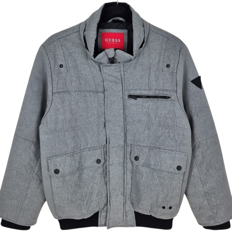 Guess Grey Quilted Jacket Size S