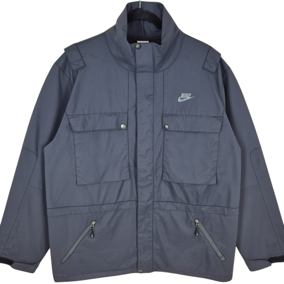 Vintage Nike 2000's Black Windbreaker Jacket Size L