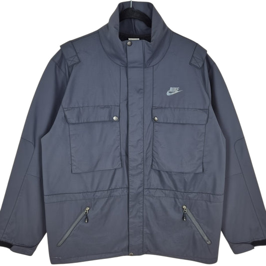 Vintage Nike 2000's Black Windbreaker Jacket Size L