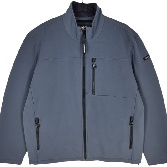 Calvin Klein Grey Fleece Insulated Windbreaker Jacket Size L