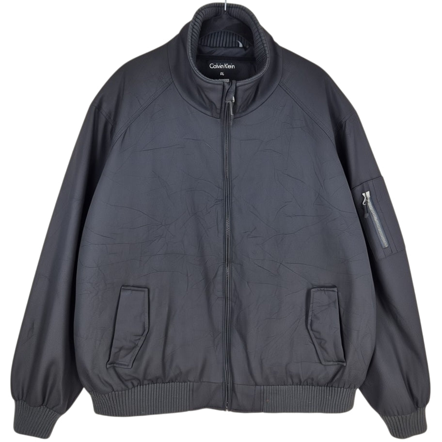Calvin Klein Grey Quilted Windbreaker Jacket Size XL